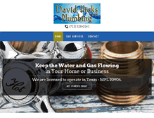 Tablet Screenshot of davidhicksplumbing.com